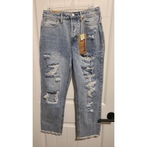 Vanilla Star 90's boyfriend super high rise jeans Size 7 NEW NWT straight leg